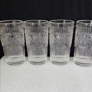 Elegant Clear Adeline Glass Tumbler Set (4)